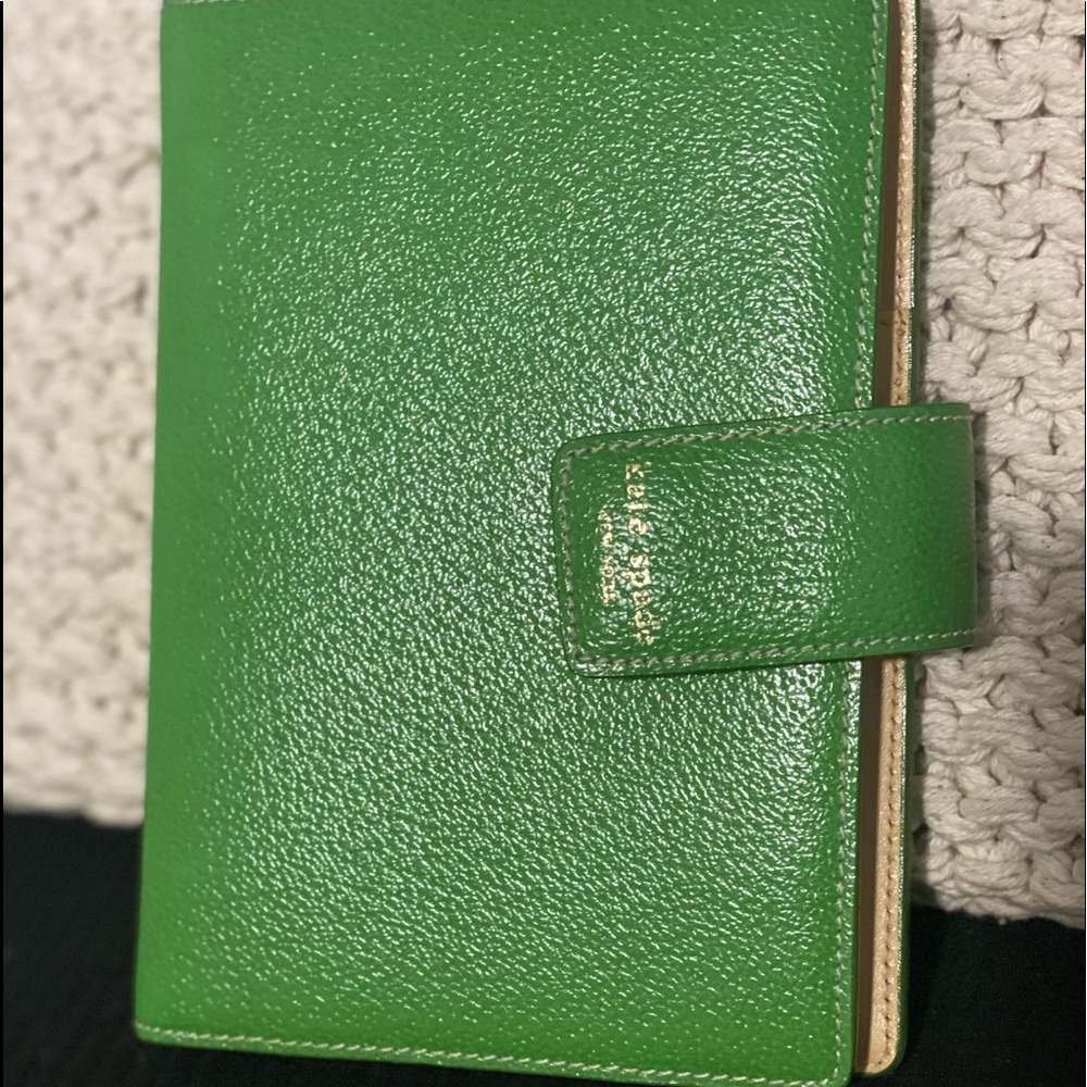 Rare Genuine leather Kate Spade ring planner binder in A5 size.